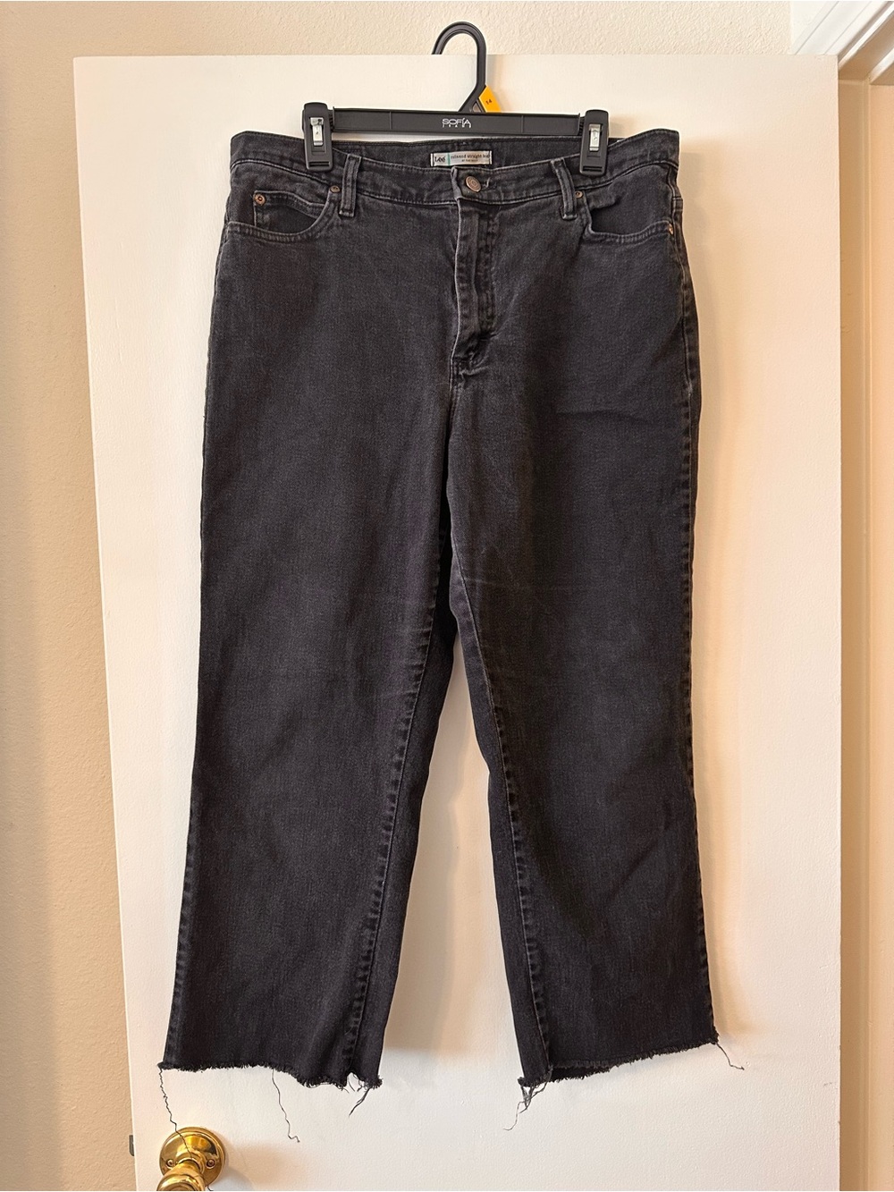 Lee Black High-Rise Straight Leg Jeans